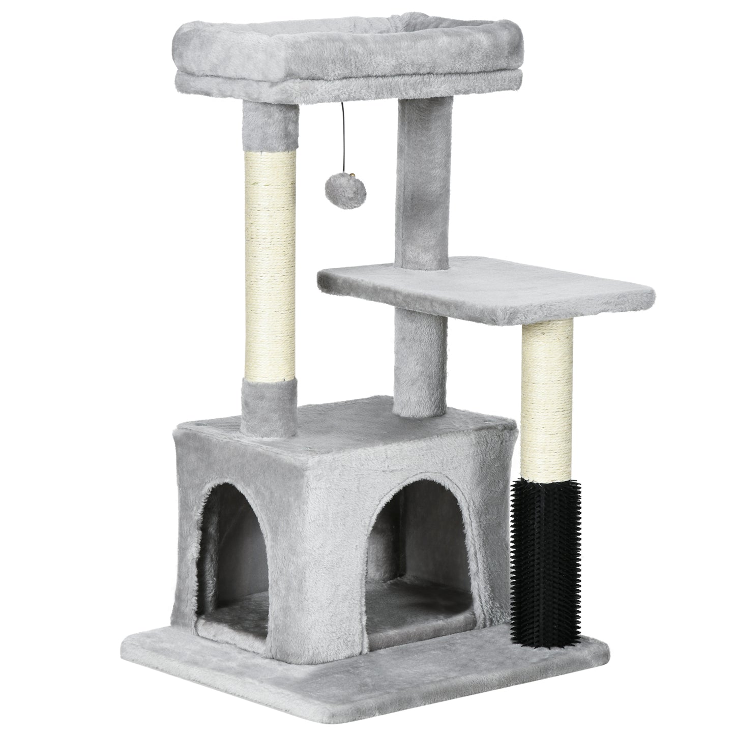 Cat Tree for Indoor Cats Climbing Tower Kitten Scratch Post Activity Center Kitten, Grey
