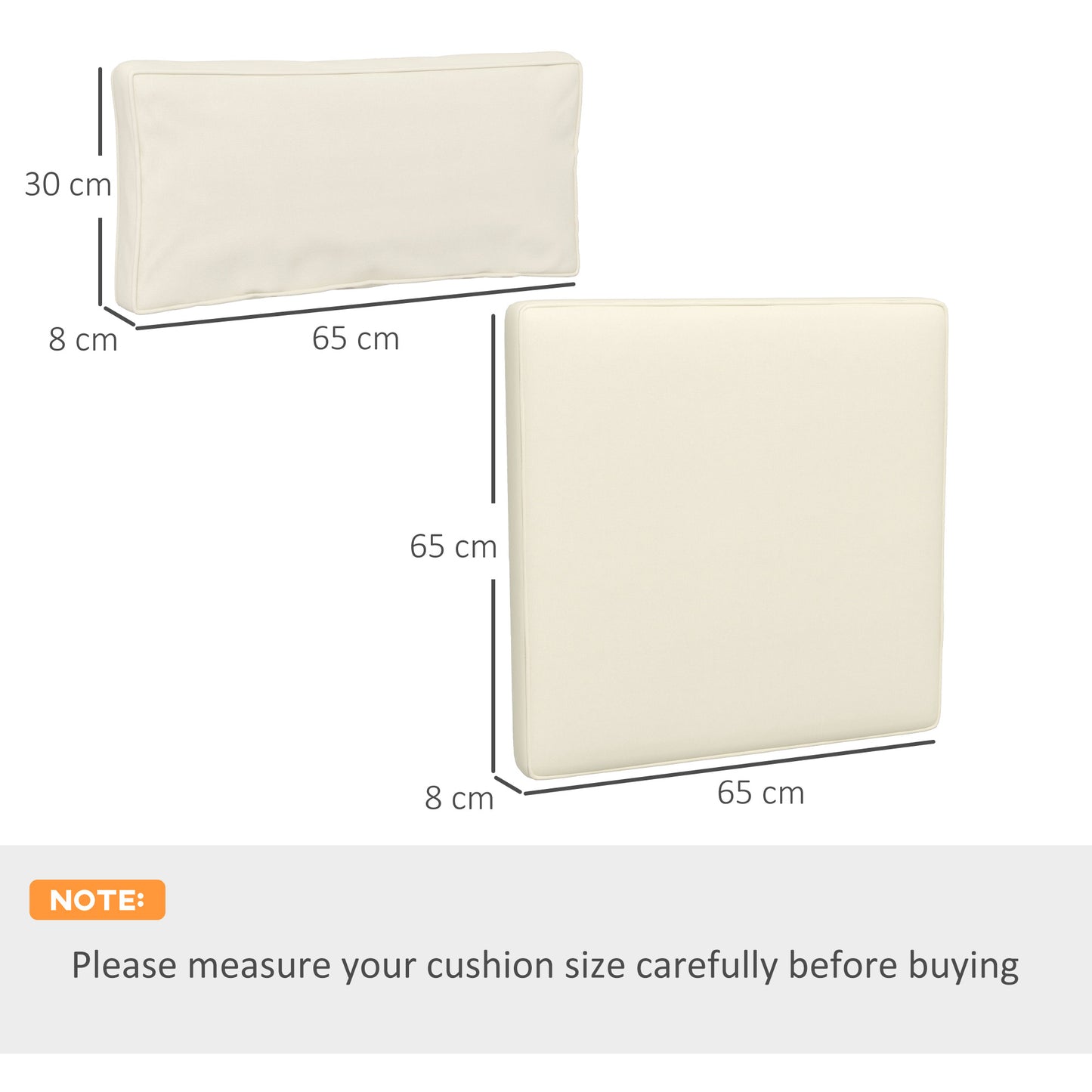 14-piece Dining Set Cushions - Cream