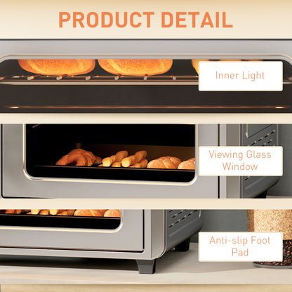 24L Air Fryer Oven, Mini Oven, Oil Free Cooking, Grill, Roast, Bake, with Adjustable Temperature, Timer, Touch Screen