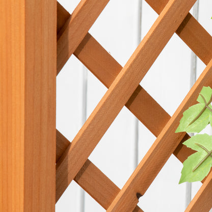 Raised Garden Bed with Arch Trellis, Freestanding Garden Planter Box for Vine Climbing Plant Flower Herb, Brown