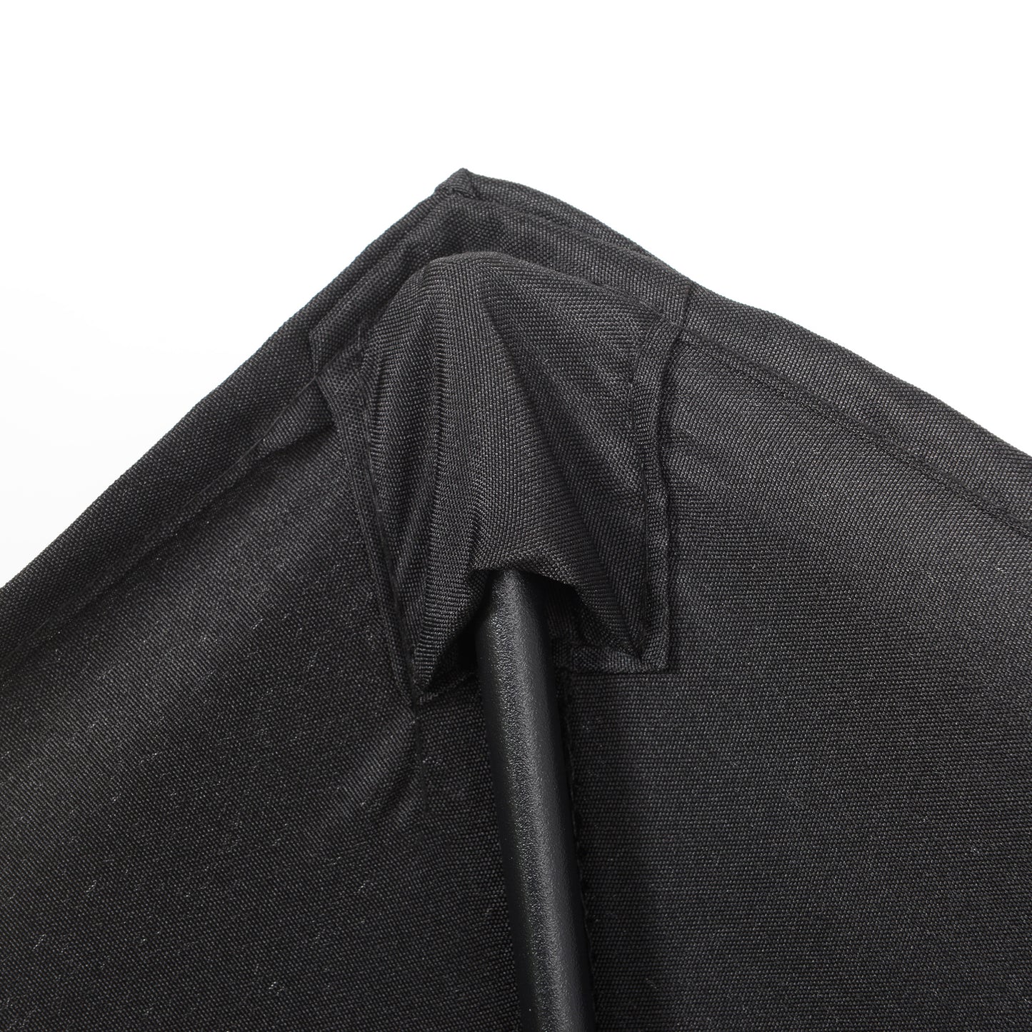 2m Garden Parasol Umbrella, Outdoor Sun Shade with 6 Sturdy Ribs for Balcony, Bench, Garden, Black
