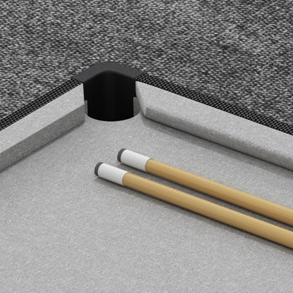 3.5ft Folding Pool Table, Snooker Table with Two Cues, 16 Balls, Chalk, Triangle, Brush - Grey