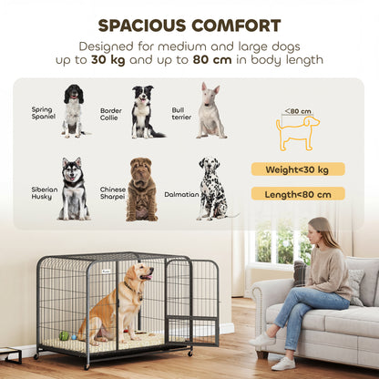 Heavy Duty Dog Crate,109 x 72 x 85 cm, Large Dog Cage for Small to Large Breeds