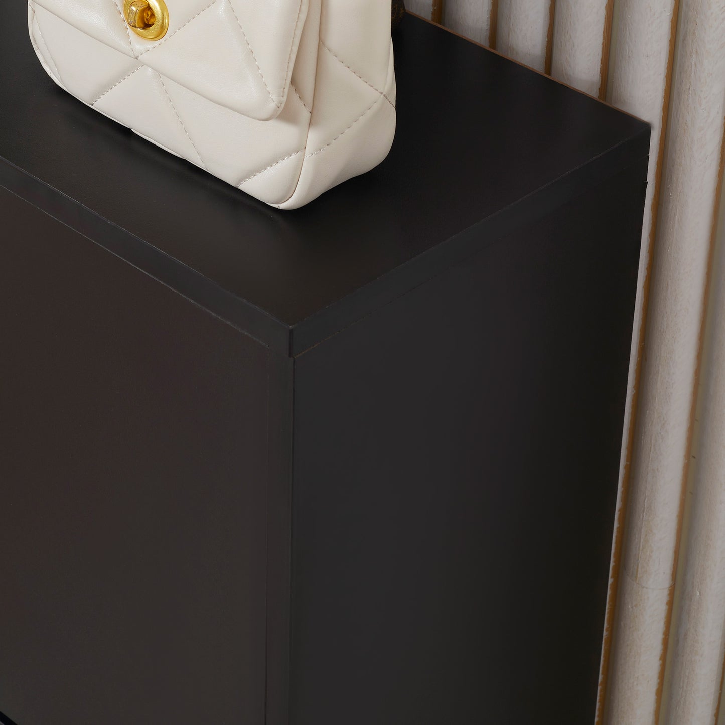 2 Drawer Shoe Cabinet, Narrow Shoe Storage Cabinet with Flip Doors and Adjustable Shelves