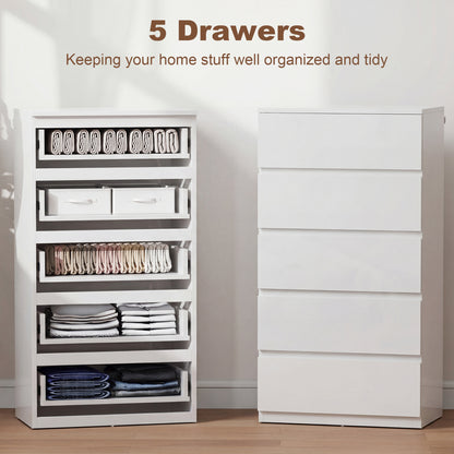 Chest of Drawers, 5-Drawer Storage Cabinets, Modern Dresser, Storage Drawer Unit for Bedroom