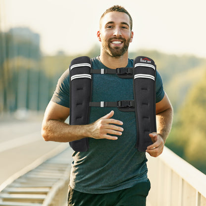10KG Weighted Vest, Running Weight Vest with Adjustable Strap, Convenient Pocket and Reflective Strips for Men and Women