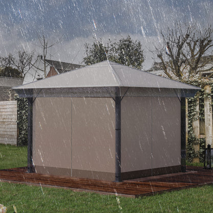 3 x 3 (m) Gazebo Protective Cover, Waterproof Transparent Gazebo Replacement Canopy Cover Top for Canopy and Tent