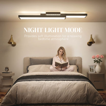 LED Ceiling Light, Modern Dimmable Ceiling Light with Wall Switch & Remote Control