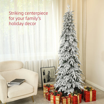 7ft Snow-Covered Unlit Artificial Christmas Tree