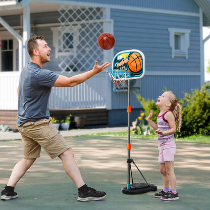 Height Adjustable Basketball Hoop for Kids with Basketball Included