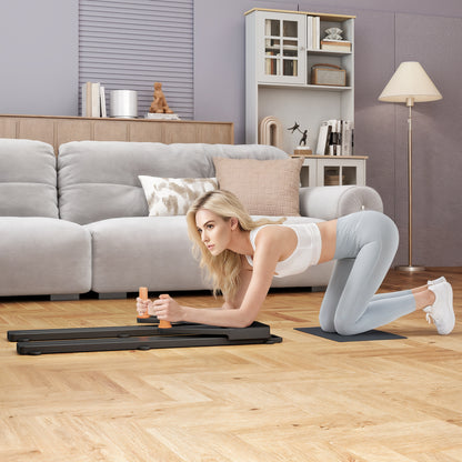 Push Up Board Set of 2, Portable Press Up Board with Dual Glide Rails, Knee Pad