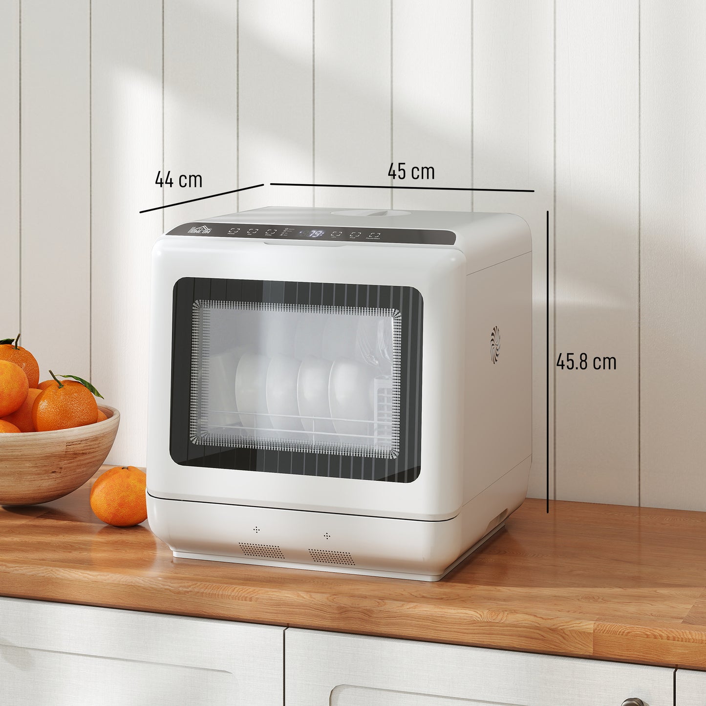 6L Five-Mode Tabletop Dishwasher - White