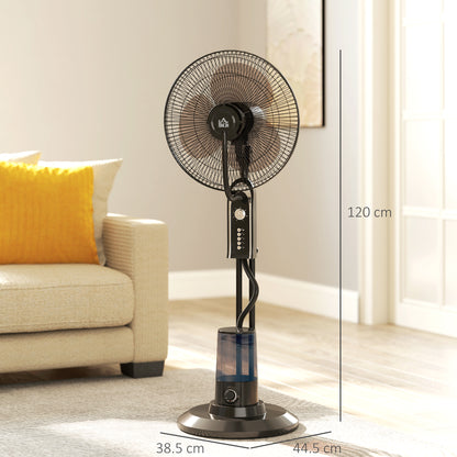 Pedestal Fan with Water Mist Spray, Spray Misting Fan with 70° Oscillation, Tilt Head, 3 Speeds, 3 Modes, Adjustable Mist