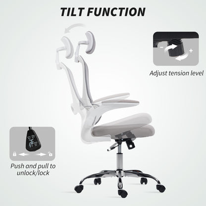 Mesh Back Office Chair, with Lumbar Support - Grey
