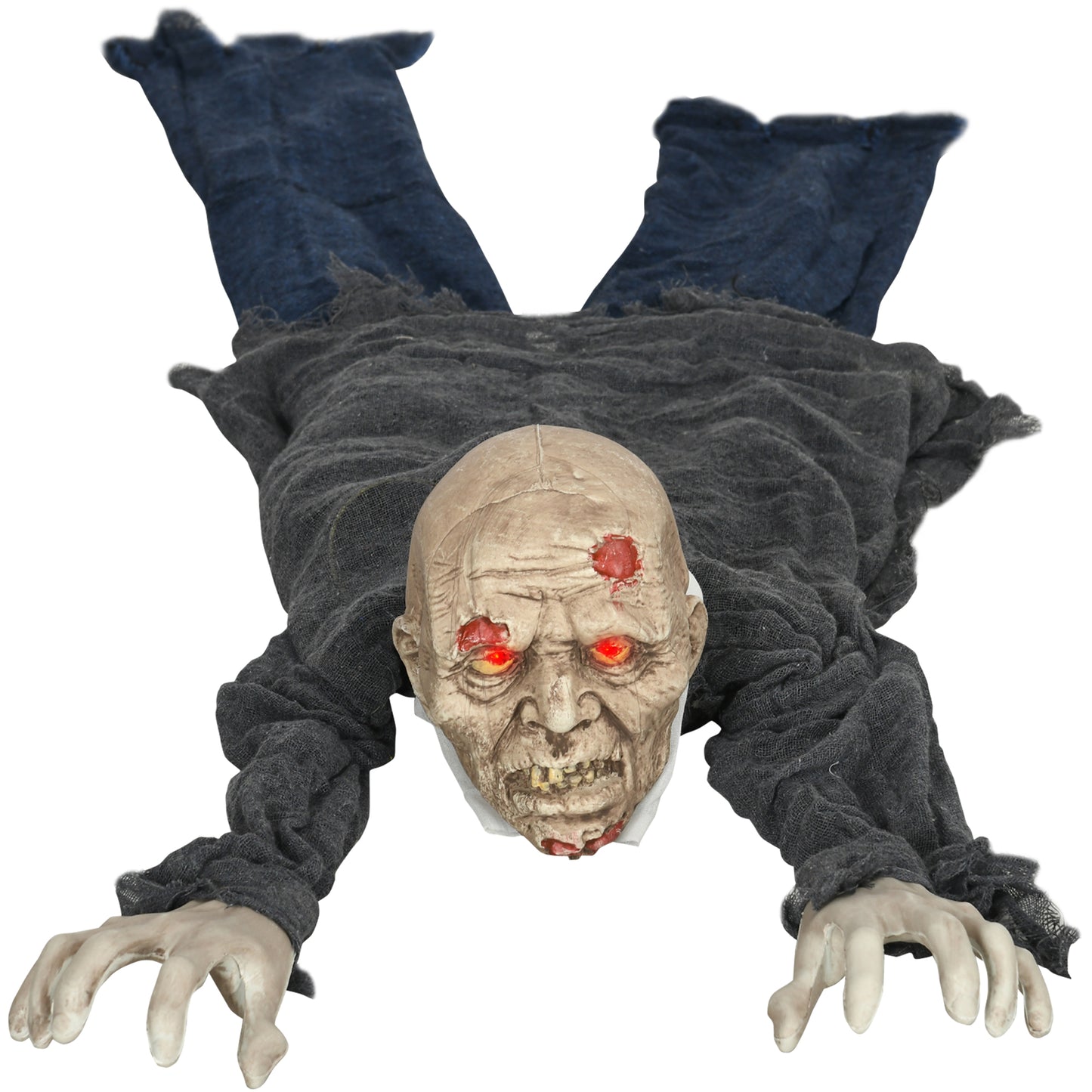 5.2ft Life Size Outdoor Halloween Decoration Crawling Zombie, Animated Prop Decor with Sound and Motion Activated