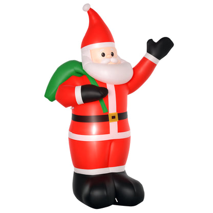 8ft Christmas Inflatable Santa Holiday Garden Decoration, Indoor Outdoor Lawn Blow Up Decor