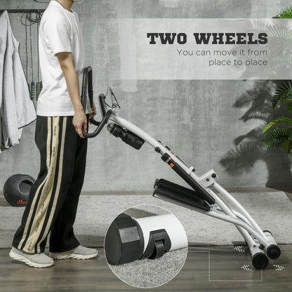 Stepper Machine for Home, Foldable Stair Stepper with 12-Level Hydraulic Resistance, Stair Climber with LCD Monitor