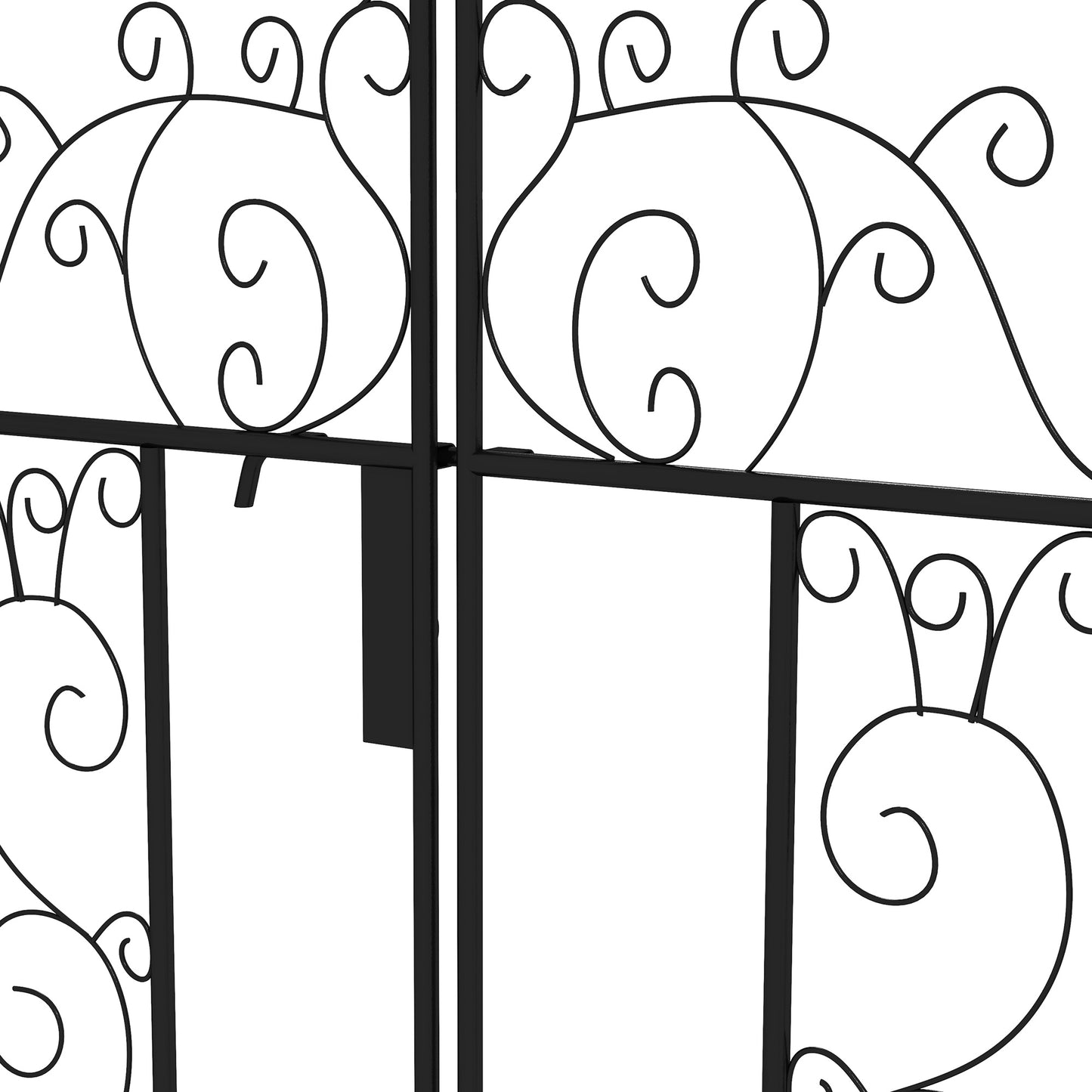 Outdoor Garden Arch with Double Gates, Metal Garden Arbor for Climbing Plants, Roses, Vines, Wedding Arch for Outdoor