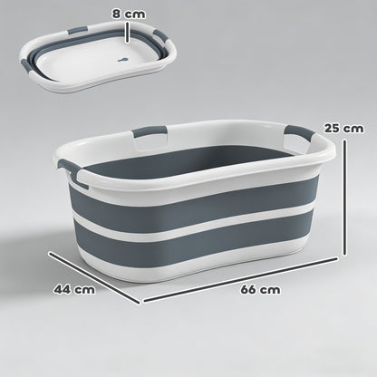 Dog Bath Tub, Portable Foldable Dog Bathtub with Drainage Hole, for Small Dogs Puppies Grey