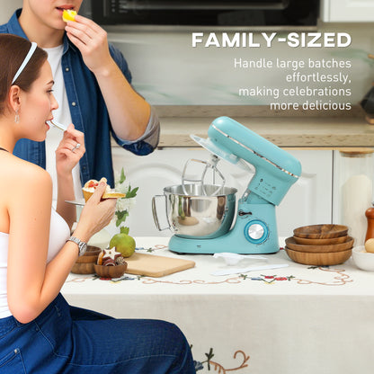 1300W Kitchen Stand Mixer, with Accessories - Blue