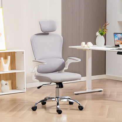 Mesh Back Office Chair, with Lumbar Support - Grey
