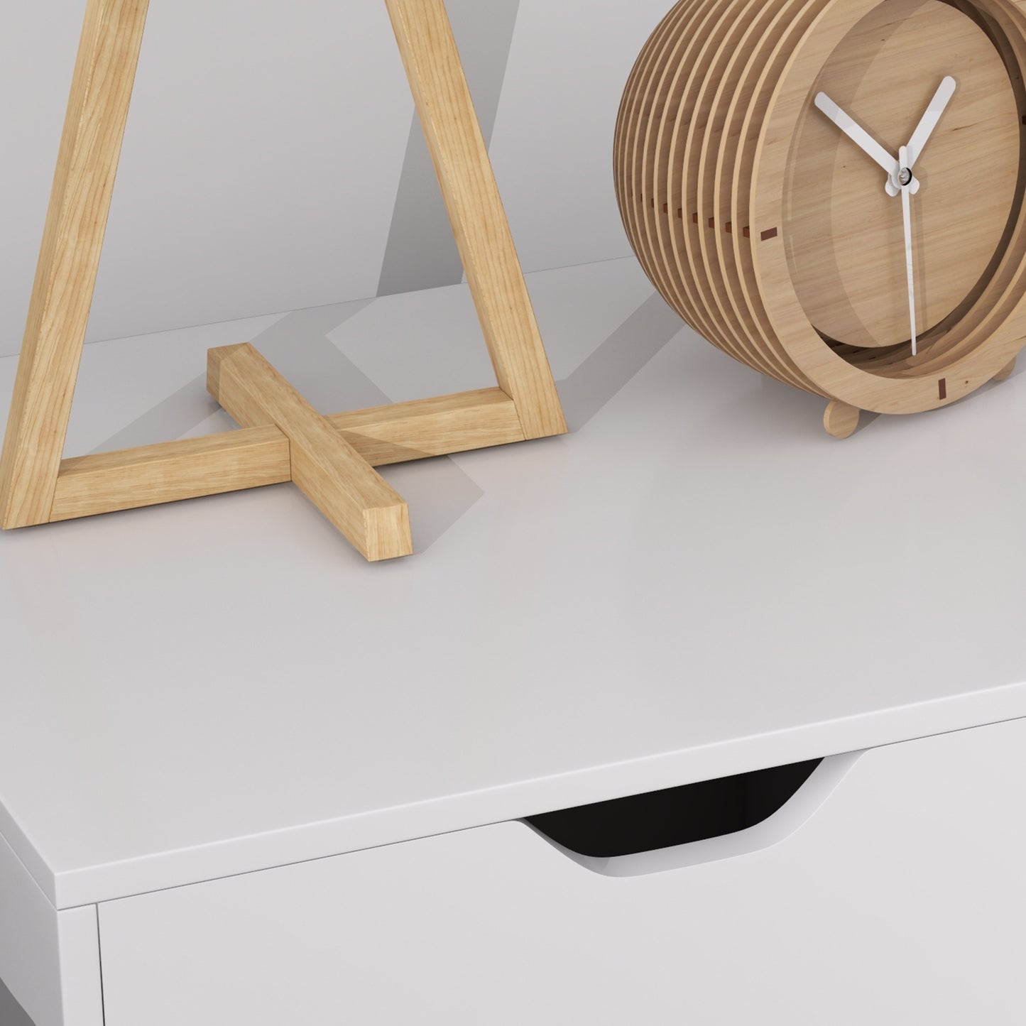 Multi-Storage Mobile Office Storage Cabinet - White