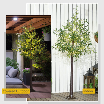 300 LED Light Decorative Artificial Olive Tree - Green