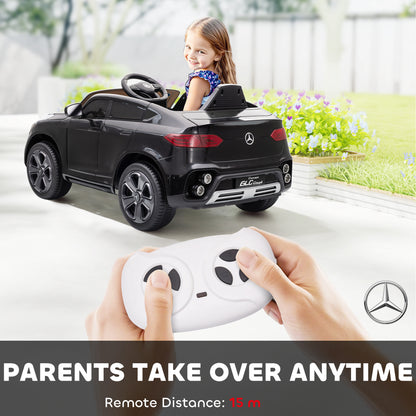 Mercedes-Benz GLC Licensed Kids Ride on Car with Remote Control, Soft Start, MP3, LED Headlights, Black