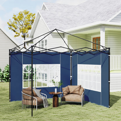 Set of Two 3 x 3(m) Gazebo Frame Replacement Walls - Blue