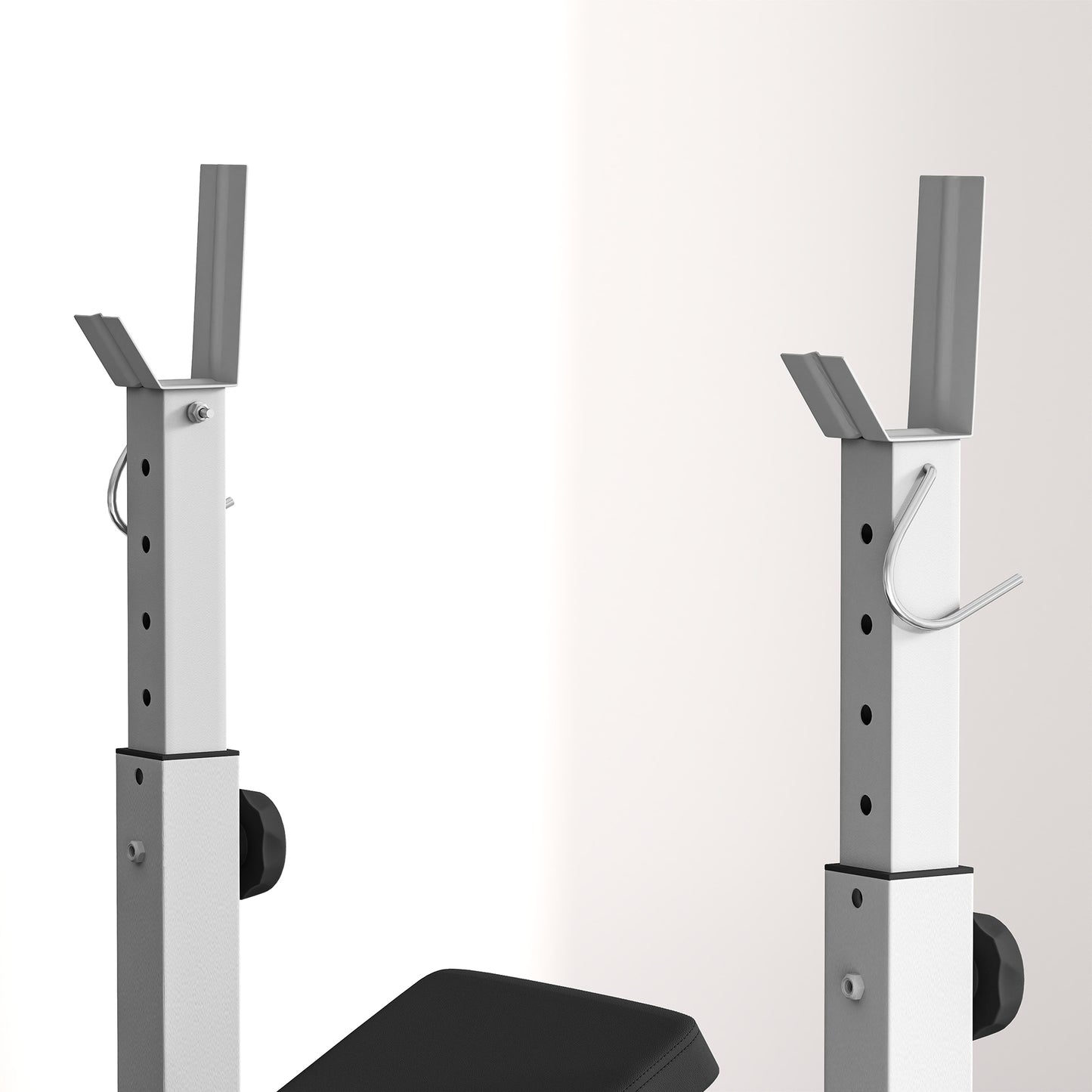 Adjustable Weight Bench with Squat Rack, Heavy Duty Bench Press Rack with Preacher Curl Pad, Leg Developer, Barbell Rack