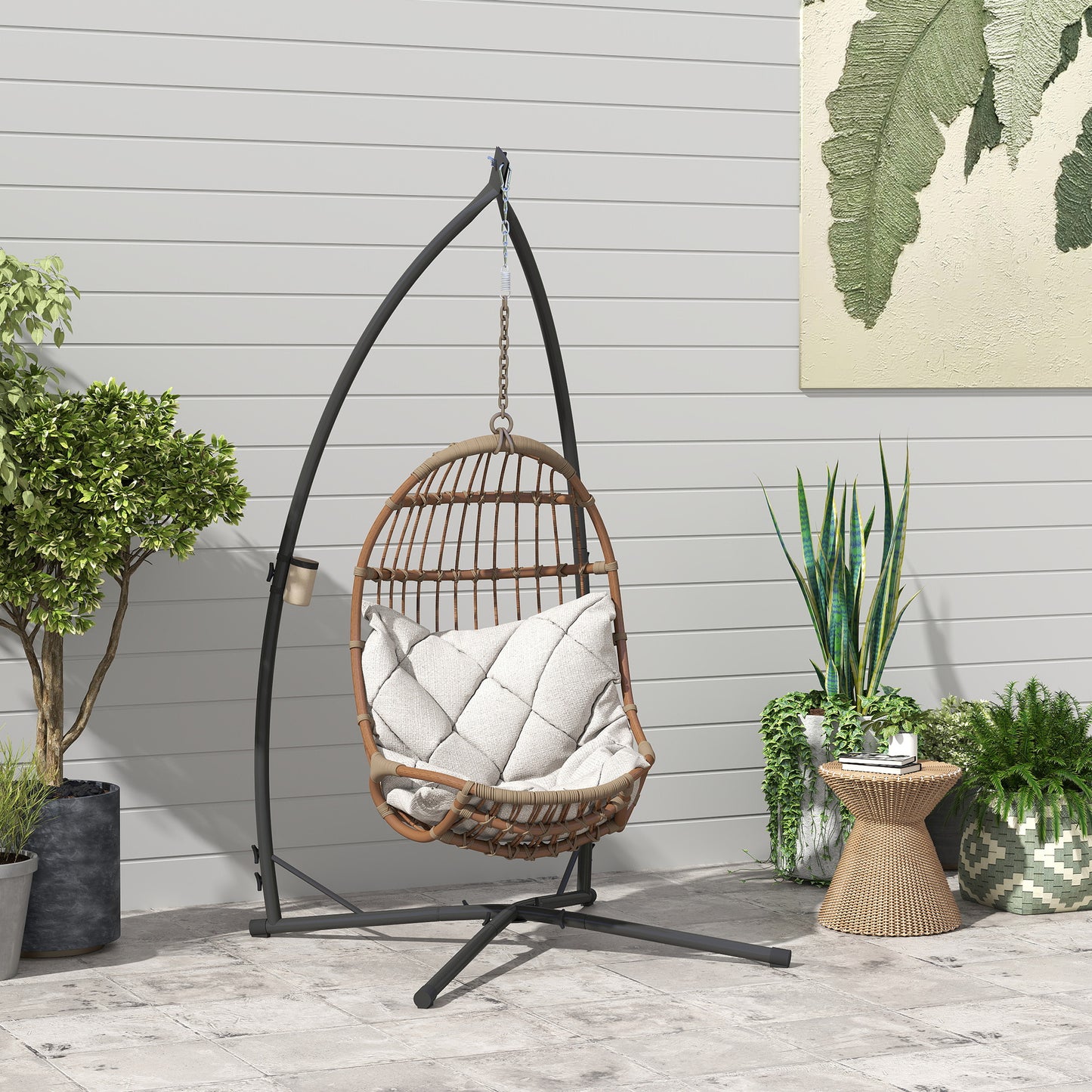 Hammock Chair Stand Only, Hanging Chair Stand with X-Shape Base