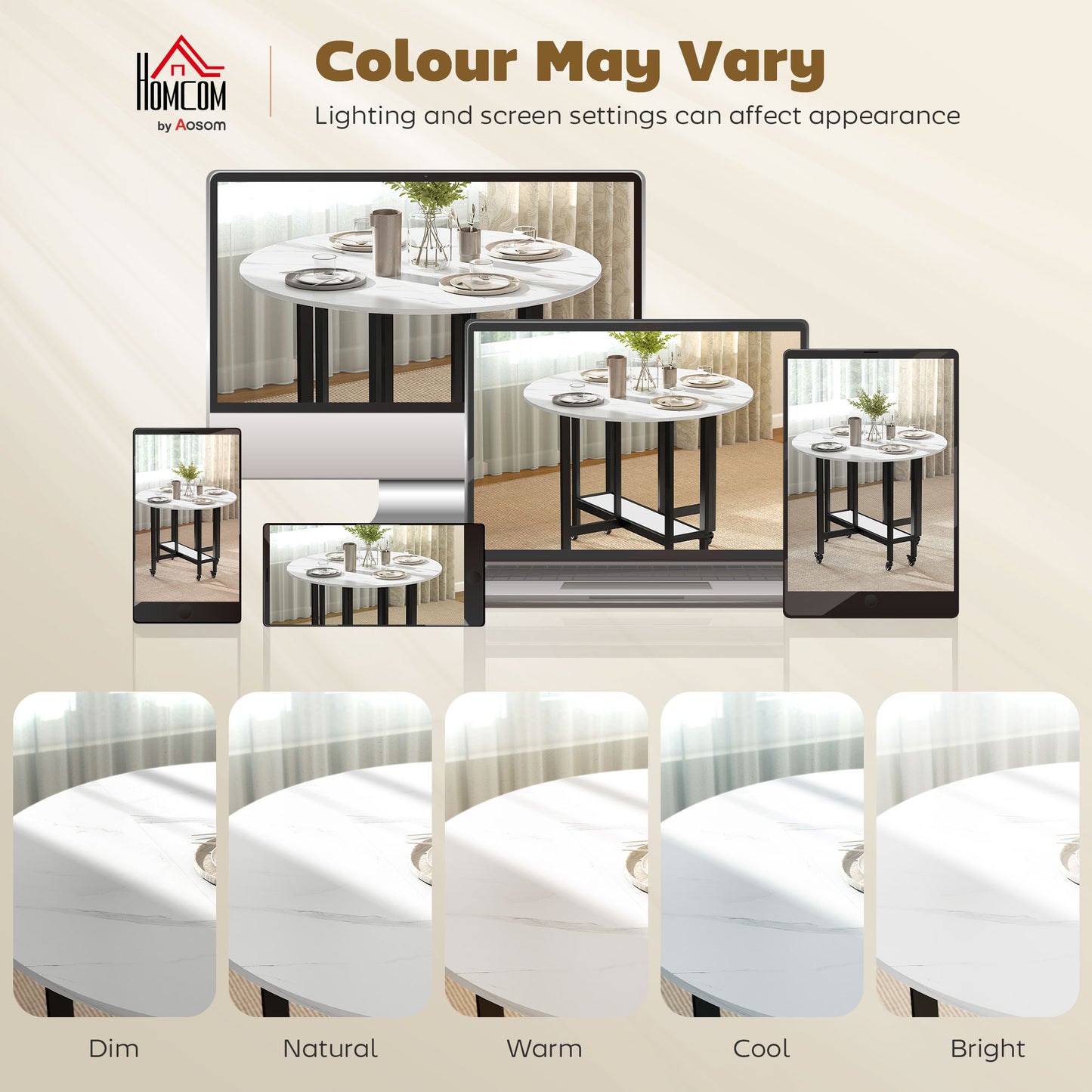 Folding Dining Table, Drop Leaf Table with Open Shelf, Rolling Kitchen Table for Dining Room, Small Spaces, White Marble