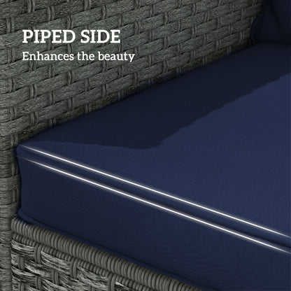 Seat and Back Padded Cushion Set, CUSHION ONLY - Dark Blue