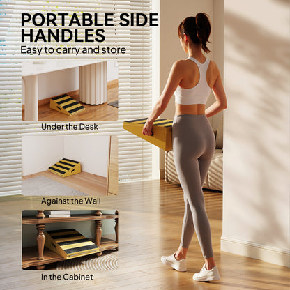 Portable Slant Board, Adjustable Incline Board Calf Stretcher with Extra Side-Handle Design for Home Gym