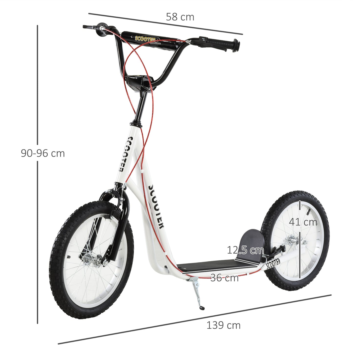 Kick Scooters for Kids with Adjustable Height, Anti-Slip Deck, Dual Brakes, Rubber Tyres