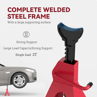 Axle Stands 2 Ton Car Jack Stands Pack of 2, 28-42.5 cm Height Adjustable Support Jack Stand