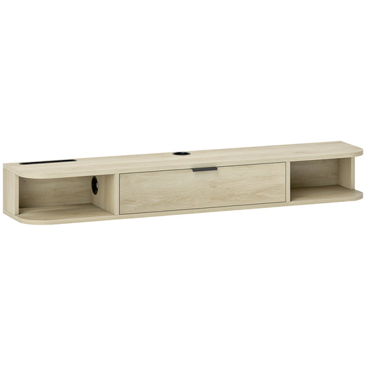 120 cm Floating TV Unit for TVs up to 50 Inch - Natural