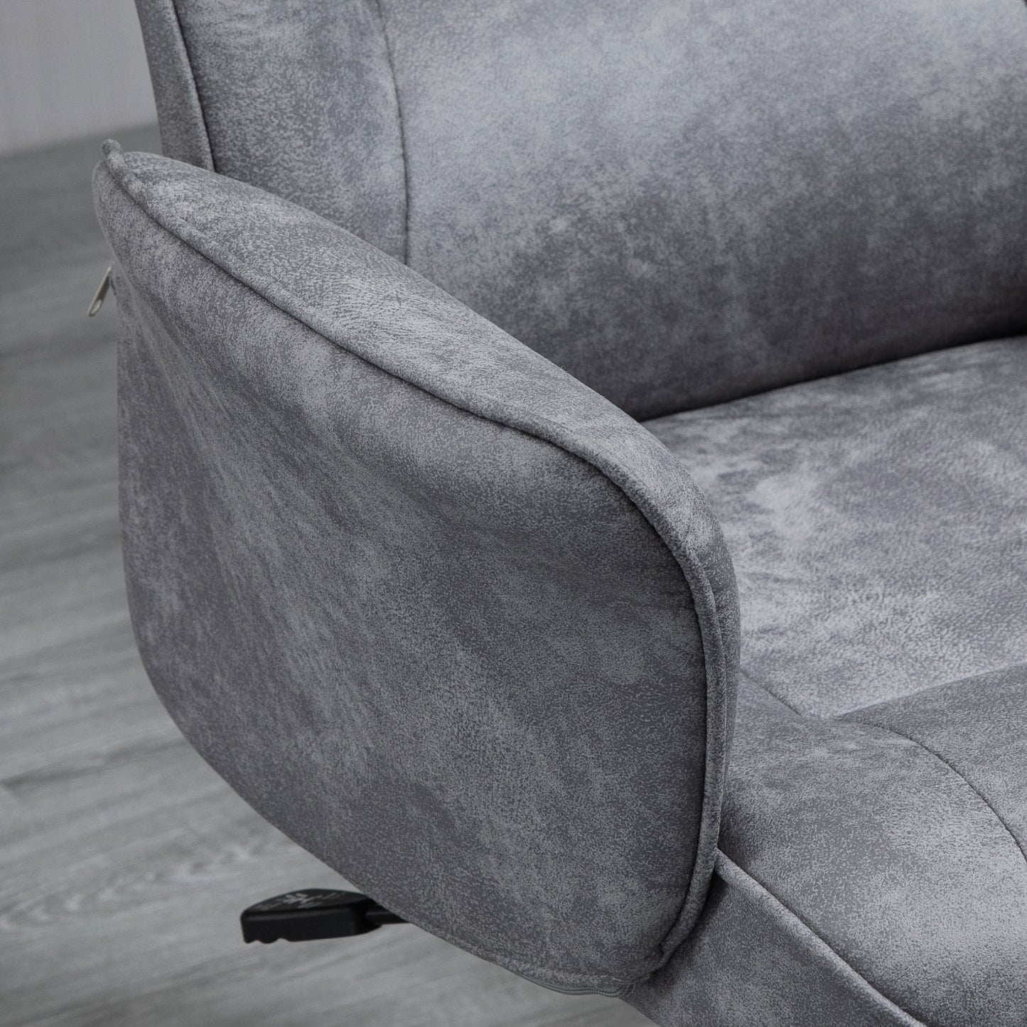 Swivel Computer Office Chair Mid Back Desk Chair for Home Study Bedroom, Light Grey
