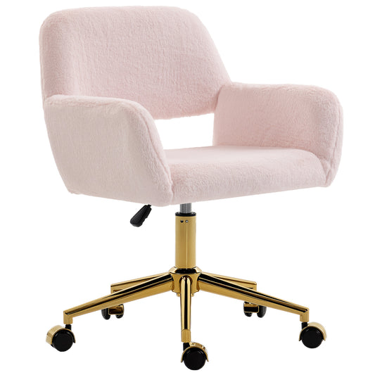 Faux Fur Rabbit Chair - Light Pink