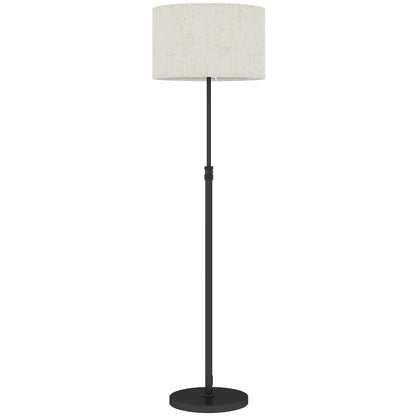 Floor Lamp with Remote, Height Adjustable Standing Lamp with Linen Shade