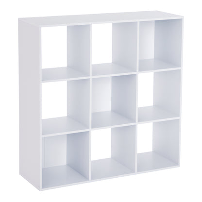 Nine-Cube Storage Shelf - White