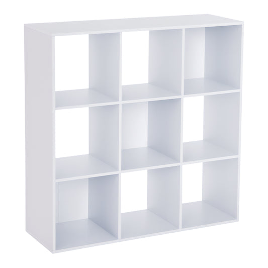 Nine-Cube Storage Shelf - White