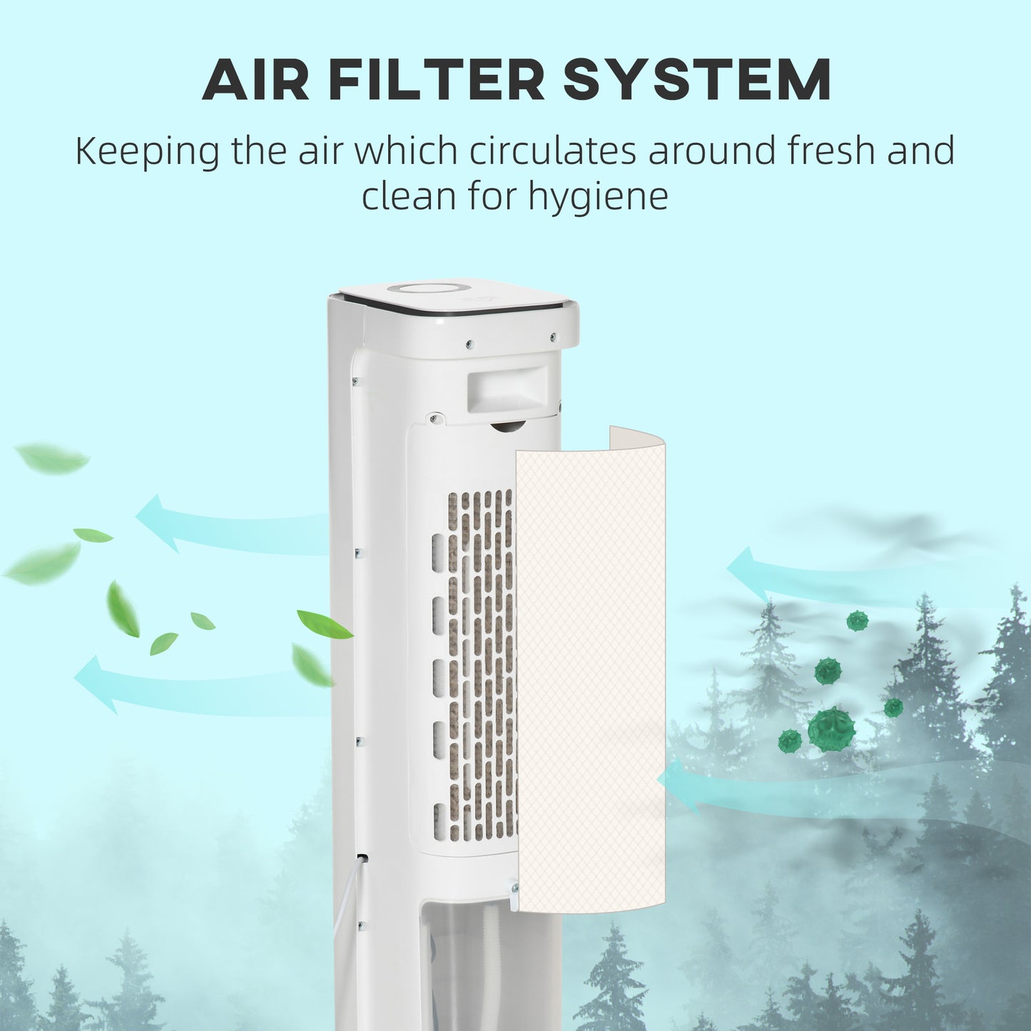 Evaporative Air Cooler, 5L Water Tank Oscillating Ice Cooling Fan with 3 Modes, 3 Speeds, Remote Control, Timer