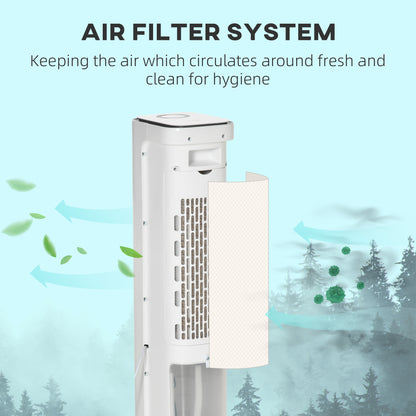 Evaporative Air Cooler, 5L Water Tank Oscillating Ice Cooling Fan with 3 Modes, 3 Speeds, Remote Control, Timer