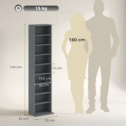 260 Narrow CD Storage Unit - Grey