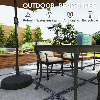 Garden Parasol Base Holder, 28kg Sand Filled, 23kg Water Filled, Sun Umbrella Base, Φ55 x 30H cm Black