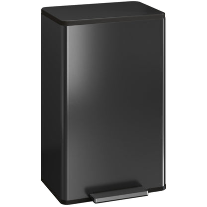 45L Kitchen Bin, Pedal Bin with Soft-Close and Stay-Open Lid, Removable Inner Bucket, Odor Control for Kitchen, Office