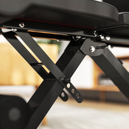 Foldable Weight Bench, Adjustable Incline Flat Bench Press with 6-Level Backrest, 4-Level Seat