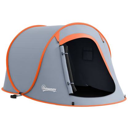 Two-Man Pop-Up Dome Tent, with Accessories - Grey