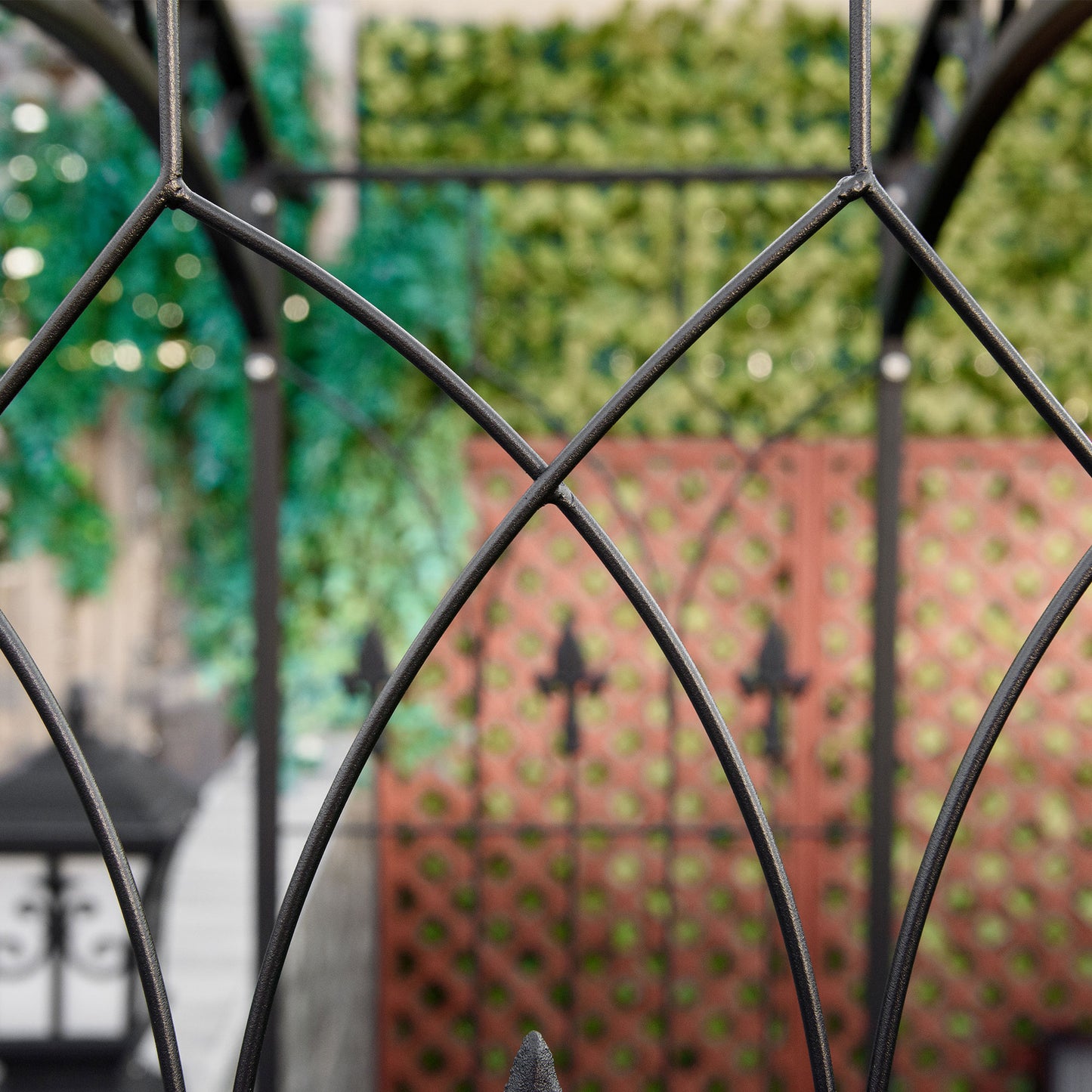 211cm Height Metal Garden Arch Arbor for Wedding Decor for Climbing Plants and Outdoor Decoration
